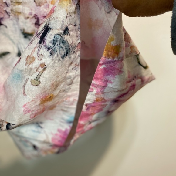 Pure Jill Water Color Floral Sleeveless Linen Midi Dress size Small - Picture 9 of 12